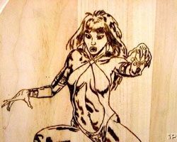 Wood burn art