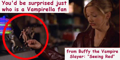 Buffy with Vampirella toy